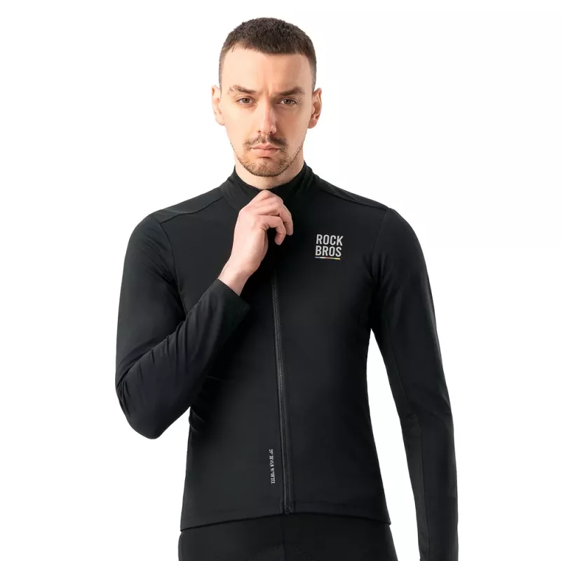 ROCKBROS ROAD TO SKY winddicht thermisch fietsjack - zwart - maat M