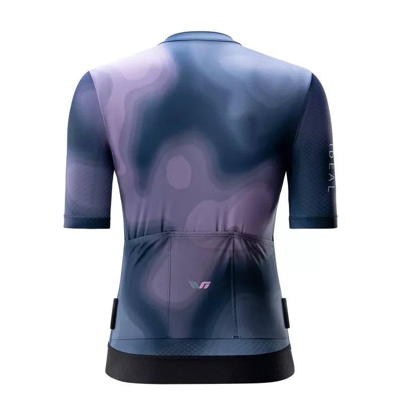 Rockbros dames TVI fietsshirt korte mouw navy blauw maat L