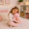 LEAN TOYS pluche octopus knuffel met elastische tentakels roze 50 cm