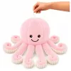 LEAN TOYS pluche octopus knuffel met elastische tentakels roze 50 cm