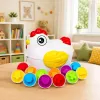 LEAN TOYS educatief speelgoed hen 12 eieren sorteerder vormen en kleuren leren set