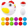 LEAN TOYS educatief speelgoed hen 12 eieren sorteerder vormen en kleuren leren set