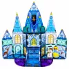 LEAN TOYS magnetische bouwstenen ijsprinses kasteel blauw 47 delen