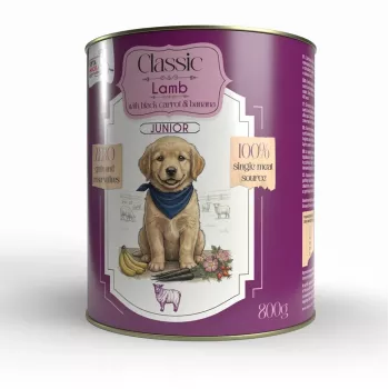 Syta Micha Natvoer voor puppy's lam met wortels – 800g blik