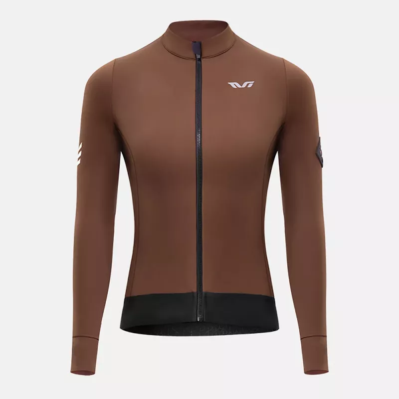 ROCKBROS dames thermisch wielrentruitje YDWT006 bruin maat L