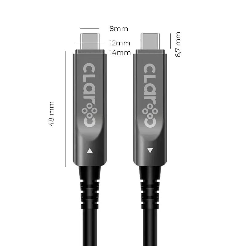 Claroc actieve USB-C-kabel 4K@60Hz 60W 7m