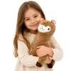 LEAN TOYS pluche alpaca-lama knuffel met zachte vacht beige 38 cm
