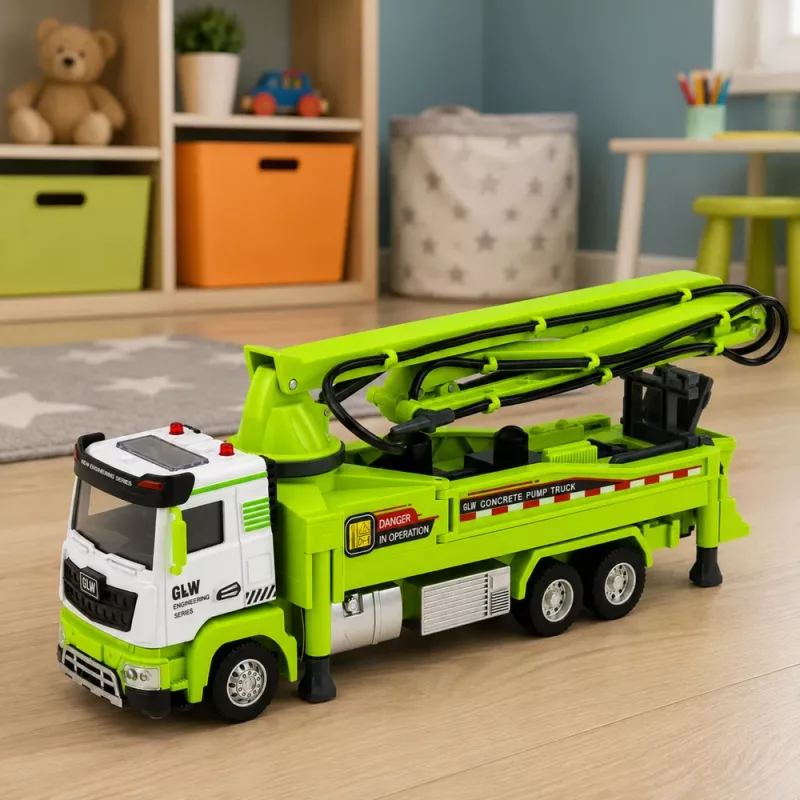 LEAN TOYS betonpompwagen met lichten, geluiden, water, aandrijving 1:40