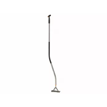 Fiskars Xact handmatige onkruidsteker met schuine ergonomische greep, roestvrijstalen blad, zwart/oranje