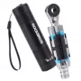 ROCKBROS TG-8601 ratel-fietsmultitool met S2-stalen bits, cilindrische aluminium behuizing, zwart