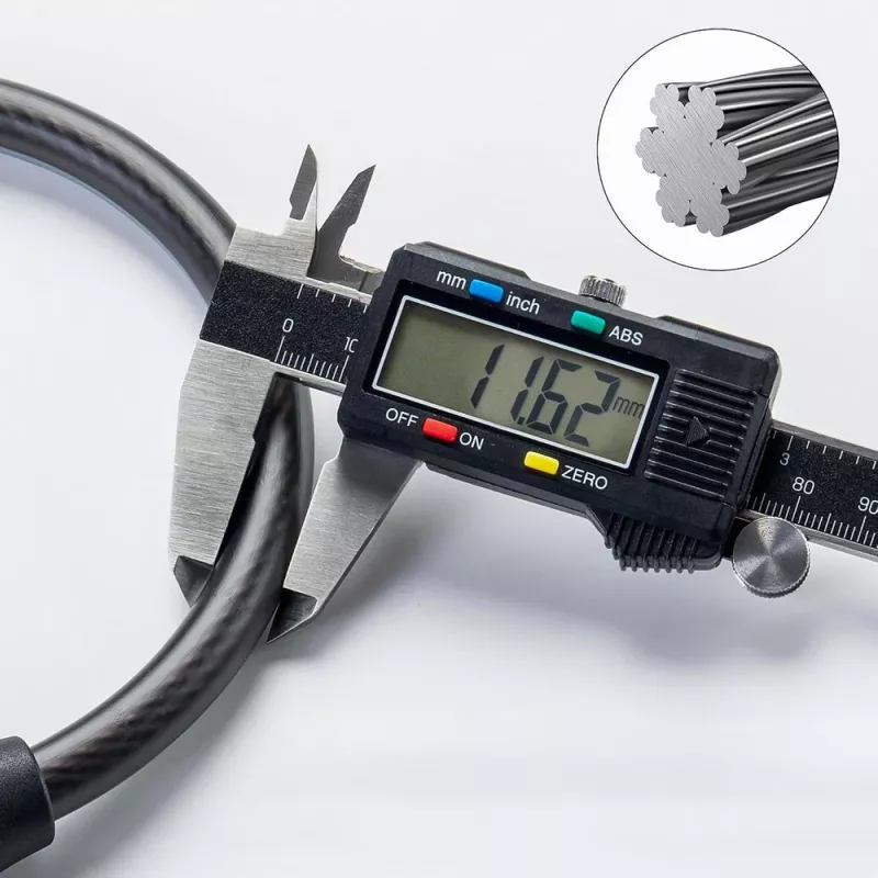ROCKBROS 87639-4 Cijferslot met staalkabel voor fiets, zwart