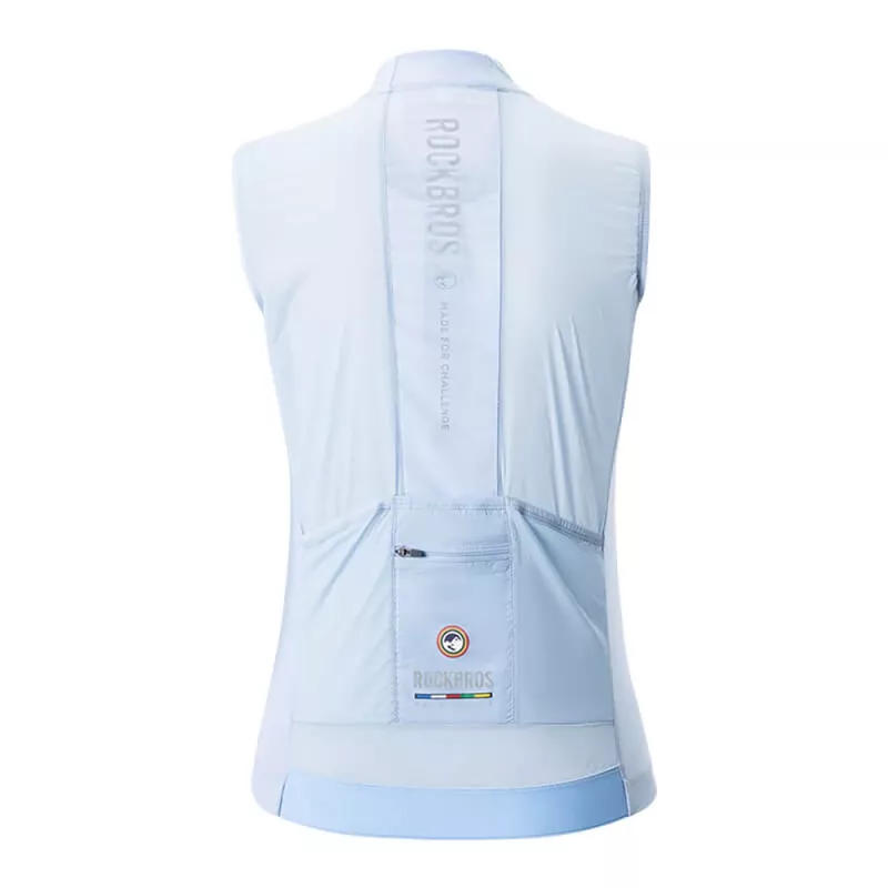 ROCKBROS TLMJ003 ROAD TO SKY Dames wielerbodywarmer, licht, ademend, maat L, blauw