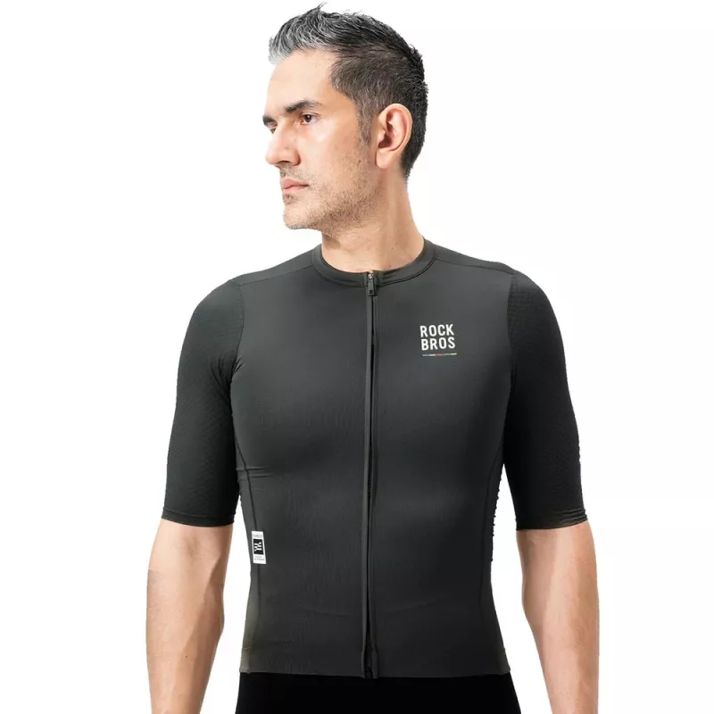 ROCKBROS ROAD TO SKY heren korte mouw fietsshirt L zwart