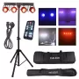 LIGHT4ME LED BAR COB PAR 4x30W RGB LED PAR-spots met statief en beschermhoes