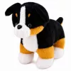 LEAN TOYS Pluchen speelgoed zachte hond om te knuffelen Berner Sennenhond 30x30 cm