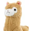 LEAN TOYS Pluchen alpaca lama knuffel stoffen dier zachte vacht crème 38 cm