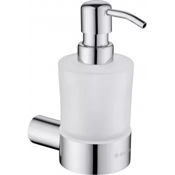 DEANTE ADR_0421 Wandgemonteerde handmatige zeepdispenser voor Tork S1 vloeibare zeepsysteem, 1000 ml, witte ABS-kunststof