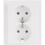 Busch-Jaeger SCHUKO dubbel stopcontact 202 EUJB-84, Alpine White, inbouw, 2 x type F, 16 A