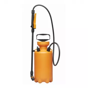 FISKARS drukspuit 5L handmatige tuinspuit met verstelbare sproeier, schouderband en overdrukventiel