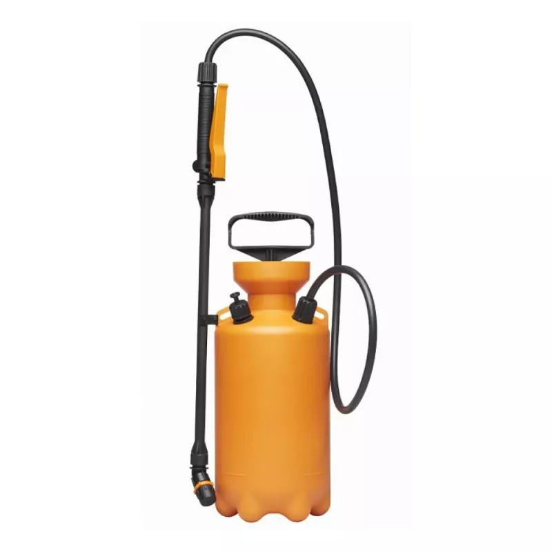 FISKARS drukspuit 5L handmatige tuinspuit met verstelbare sproeier, schouderband en overdrukventiel