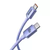 Baseus USB-C naar USB-C Crystal Shine 100W PD snellaad- en datakabel, 1,2 m, paars