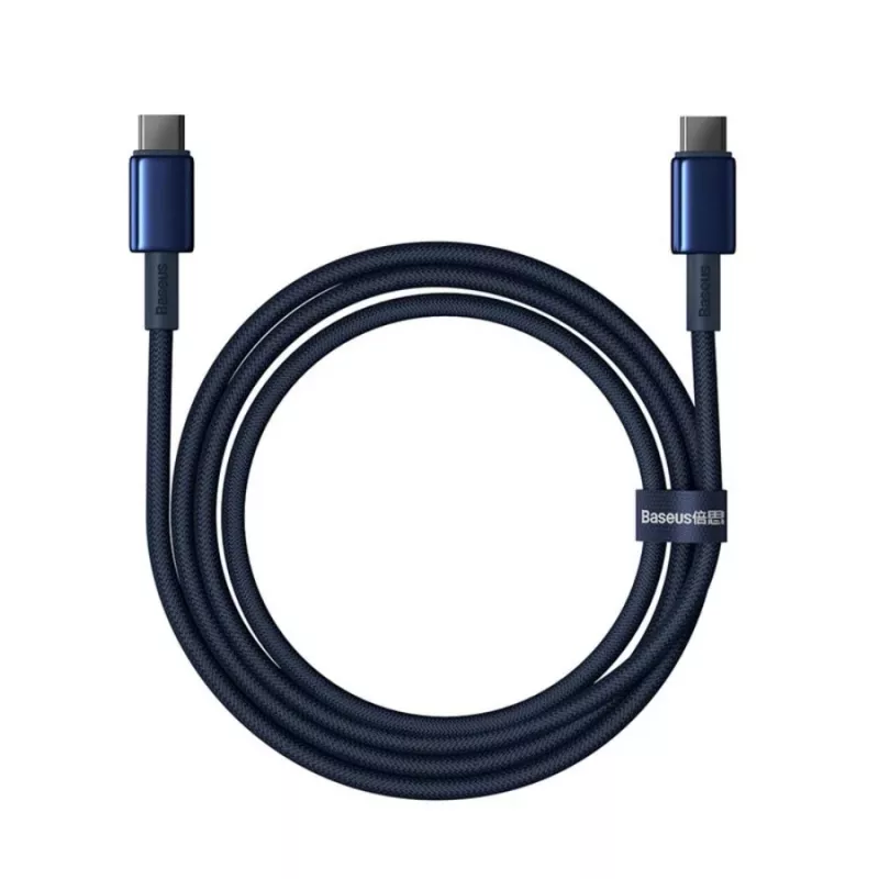 Baseus Tungsten Gold USB-C naar USB-C kabel 100W PD 1m blauw