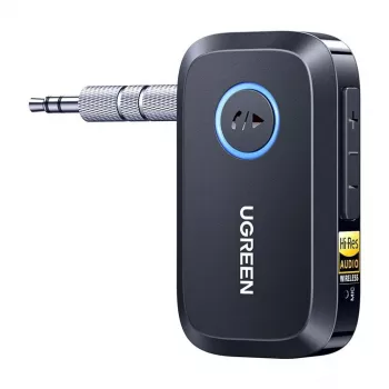 UGREEN Bluetooth 5.3 audio zender ontvanger adapter met LDAC, aptX HD, aptX Low Latency, 3,5 mm AUX/RCA/optisch, USB-C, multipoint, voor tv pc home cinema stereo auto audio (zwart)