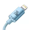 Baseus Crystal Shine USB-C naar Lightning kabel 20W, 1,2m, blauw