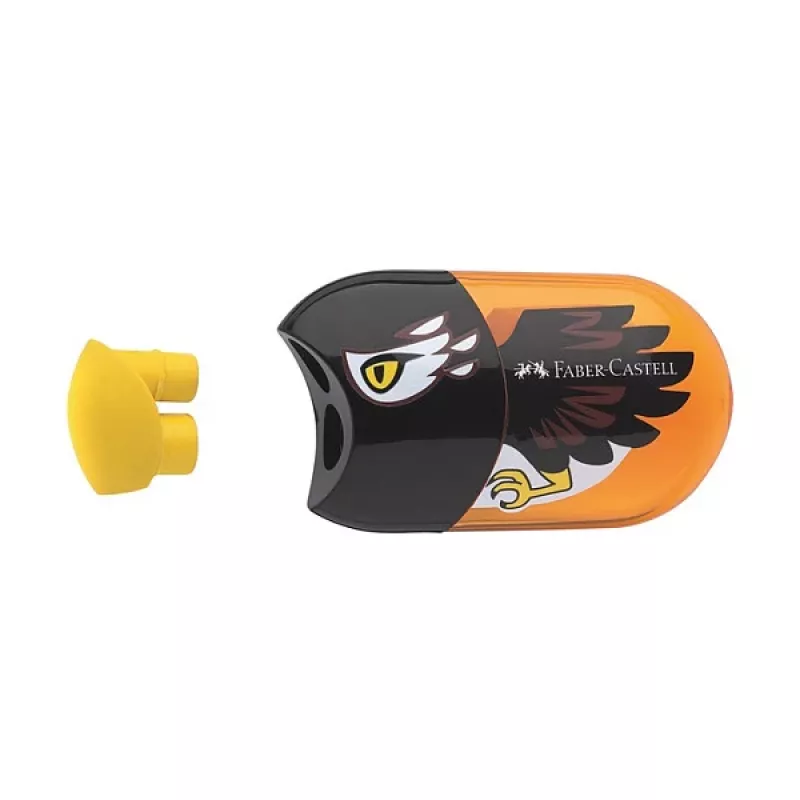 FABER-CASTELL Animals Eagle puntenslijper, 2 gaten, meerkleurig