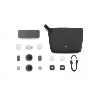 DJI Mic Mini 2 draadloos microfoonsysteem (2 TX + 1 Mobile RX + oplaadcase), wit
