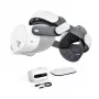 BOBOVR M3 Pro+ accu-hoofdband met 6500 mAh accu en laadstation voor Meta Quest 3/3S - wit