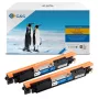 G&G toner vervangt HP 126A/ CE310AD Canon 729BK 2 stuks