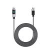 ORICO LDC2C USB-C naar USB-C PD 100W kabel met LED-vermogensmeter, 480 Mbps, 3 m, zwart