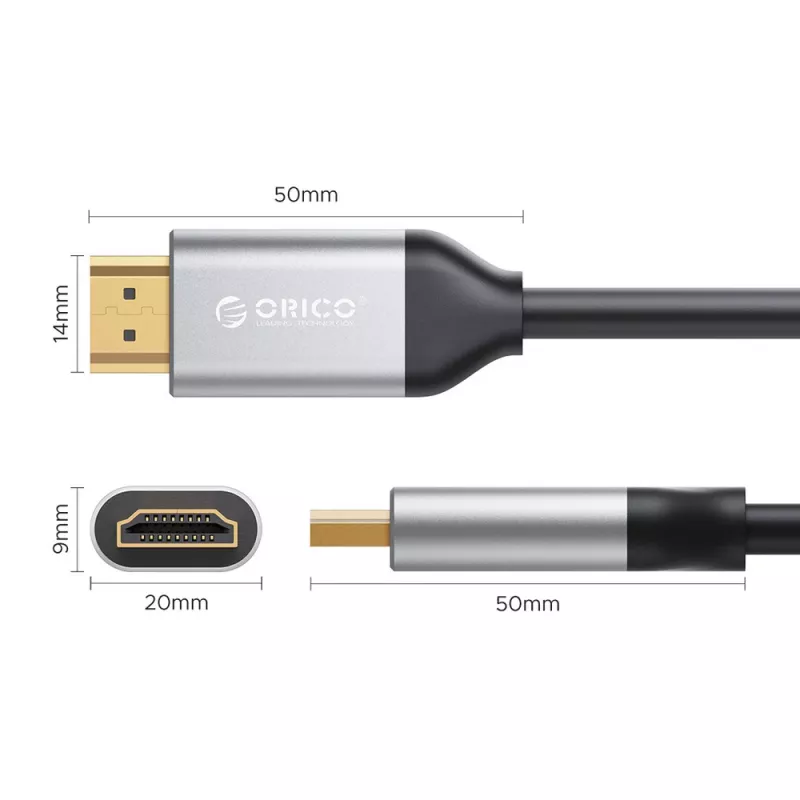 ORICO H4Y1 HDMI 2.0 kabel 5m zwart 4K 60Hz 18Gbps vergulde aansluitingen