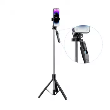 XO SS15 Bluetooth selfiestick statief, 180 cm, zwart
