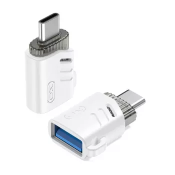 XO NB256B OTG-adapter USB-A female naar USB-C male, wit (NB256B)