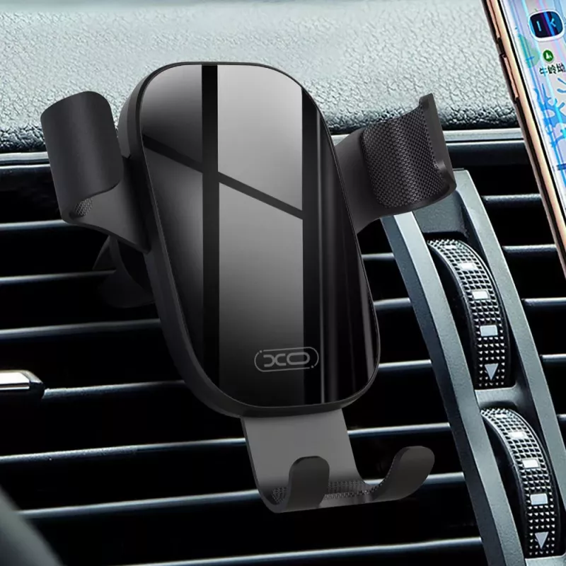 XO C37 Zwaartekracht-telefoonhouder voor ventilatierooster van de auto, Zwart