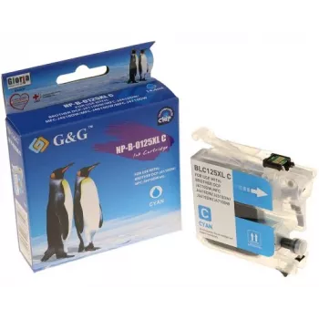 G&G NP-B-0125XLC cyaan compatibele inktpatroon voor Brother LC-125XLC