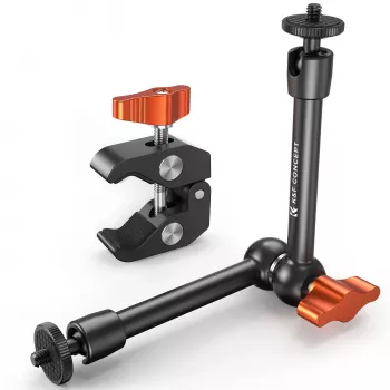 KF Magic Arm + Super Clamp montagekit met 1/4 inch & 3/8 inch schroefdraad, 15-55 mm bek, zwart
