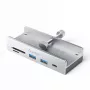 ORICO MH5PC USB-C-hub met klem, 2x USB-A, 1x USB-C, SD/TF-kaartlezer - zilver