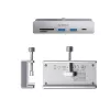 ORICO MH5PC USB-C-hub met klem, 2x USB-A, 1x USB-C, SD/TF-kaartlezer - zilver