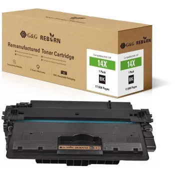 G&G Reborn geremanufactureerde zwarte toner voor HP 14X (CF214X) – 17.500 pagina's