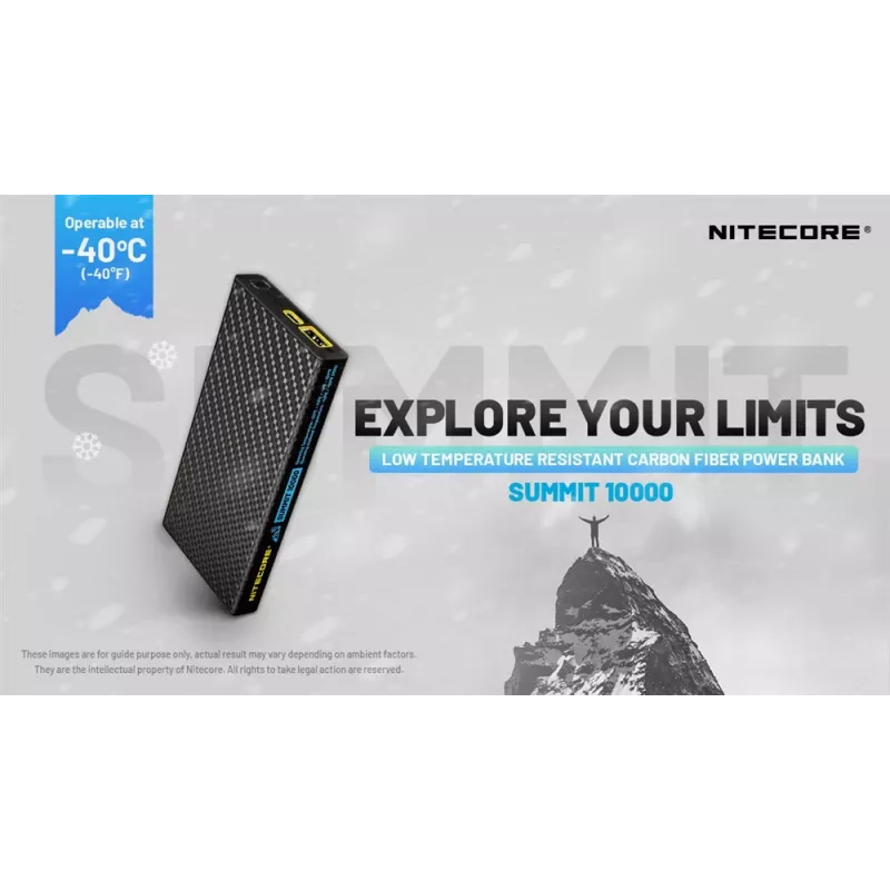 Nitecore Summit 10000 mAh 38.5W powerbank zwart