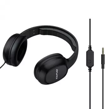 AWEI GM-6 over-ear gaming-headset met microfoon, bedraad 3,5-mm jack, 40-mm drivers, zwart