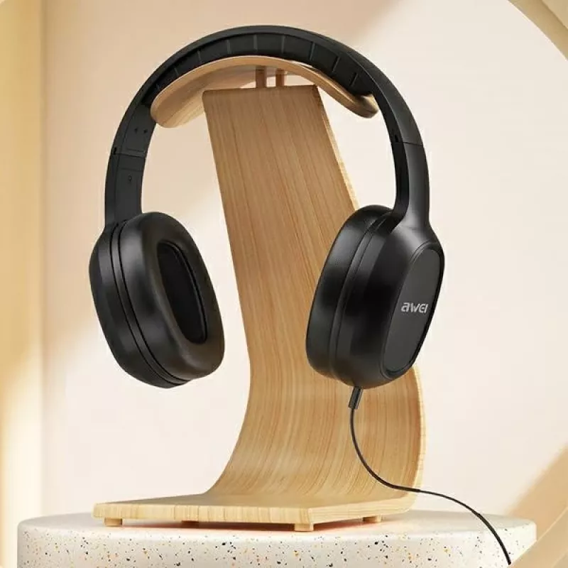 AWEI GM-6 over-ear gaming-headset met microfoon, bedraad 3,5-mm jack, 40-mm drivers, zwart
