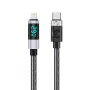 ORICO LDC2L USB-C naar Lightning kabel met LED-vermogensindicatie, PD 29W, 480 Mbps, 1,5 m, zwart