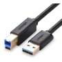 UGREEN US210 USB 3.0 Type-A naar Type-B kabel 1m zwart