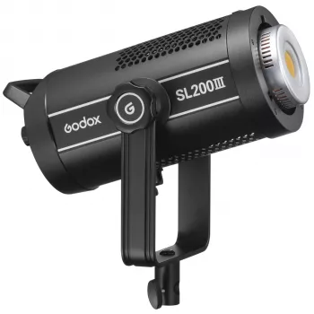Godox SL200III 200W daglicht-LED-videolamp met Bowens-mount, 5600K, CRI 96+, TLCI 97+, app-bediening, stille ventilator, 11 FX-effecten