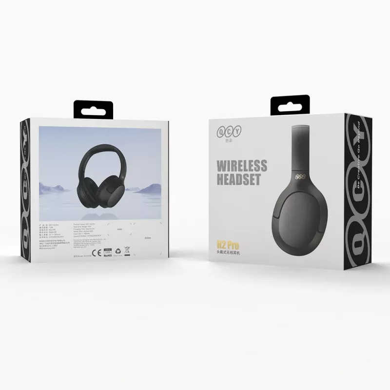 QCY H2-Pro draadloze over-ear-koptelefoon met ENC, zwart