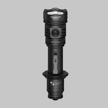 Armytek Predator PRO MAX tactische zaklamp 3000 lumen, warmwit, 501m bereik, Cree XHP70.2, oplaadbaar 21700, zwart